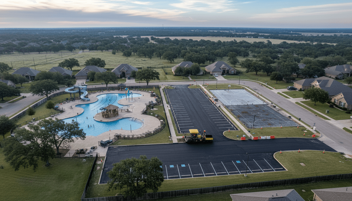 Pool Parking Lot Resurfacing and Basketball Court Expansion Underway