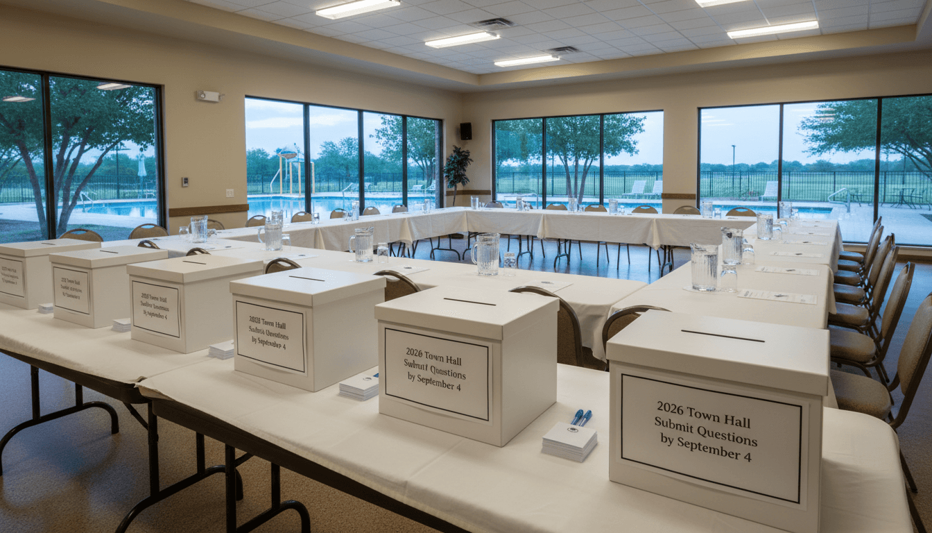 2026 Town Hall – Submit Your Questions by September 4