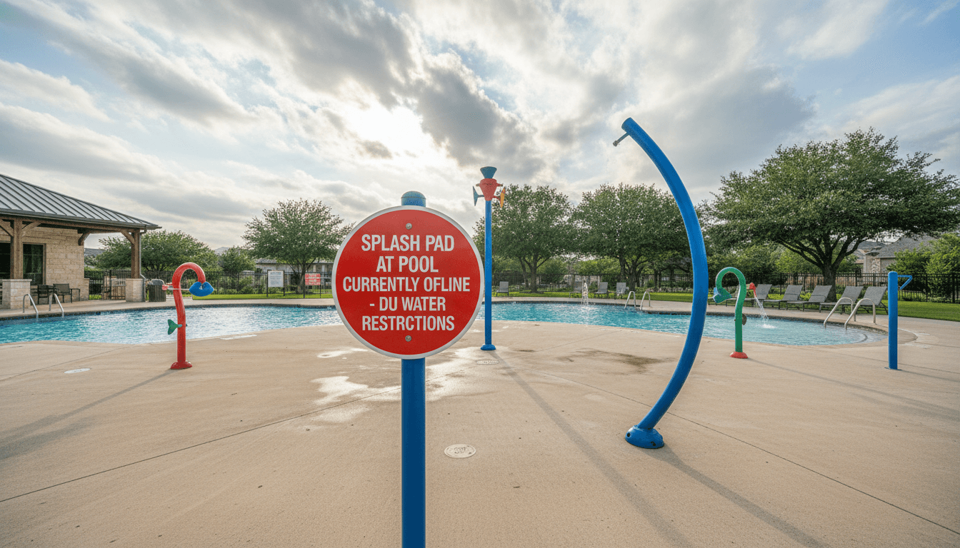 Splash Pad at Pool Currently Offline